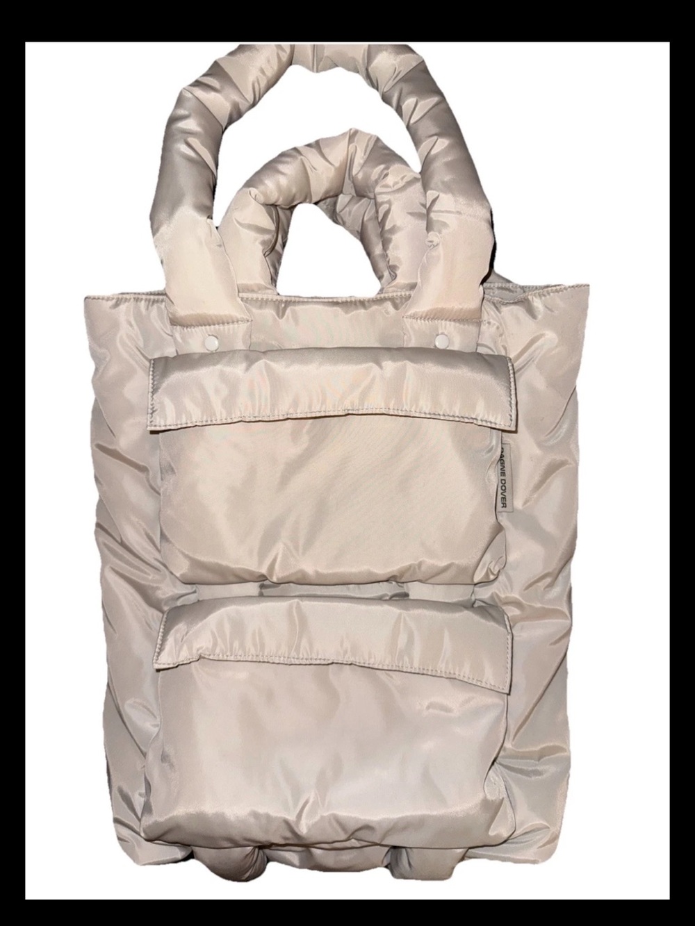 Dagne Dover Jemi Cargo Tote Moonbeam Puffer Travel Bag Luggage Sleeve